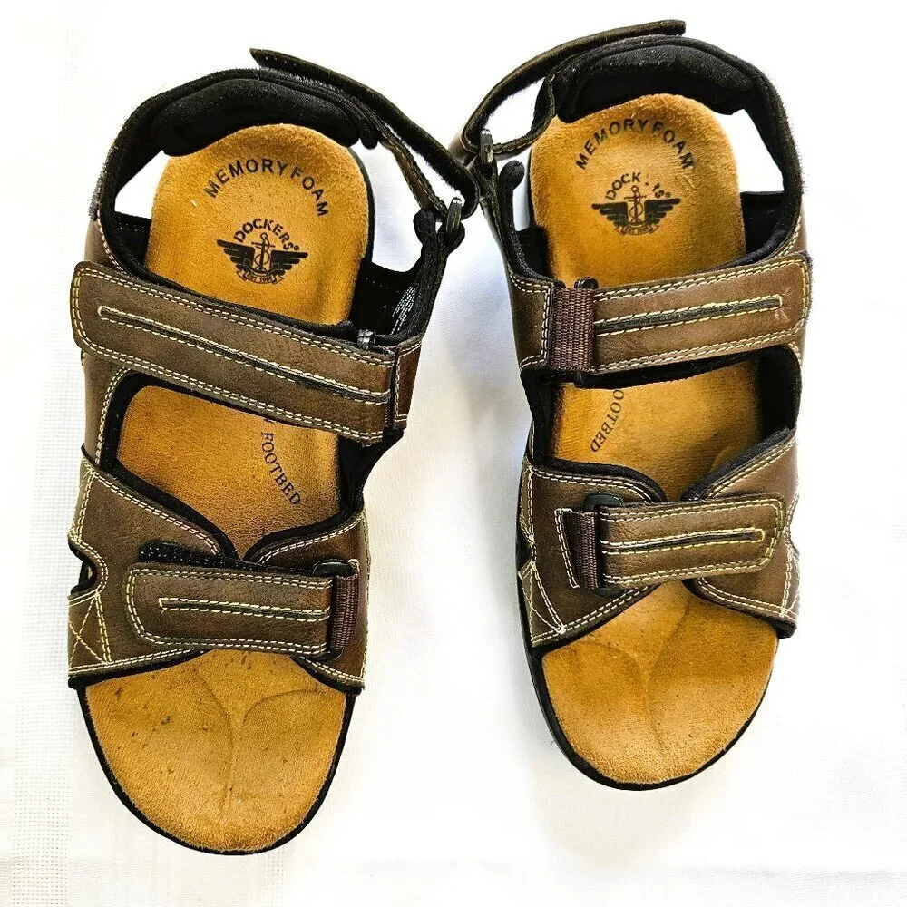 Men's Dockers Outdoor Sport Sandal Shoes Waterproof Minimalist Casual Size 8W